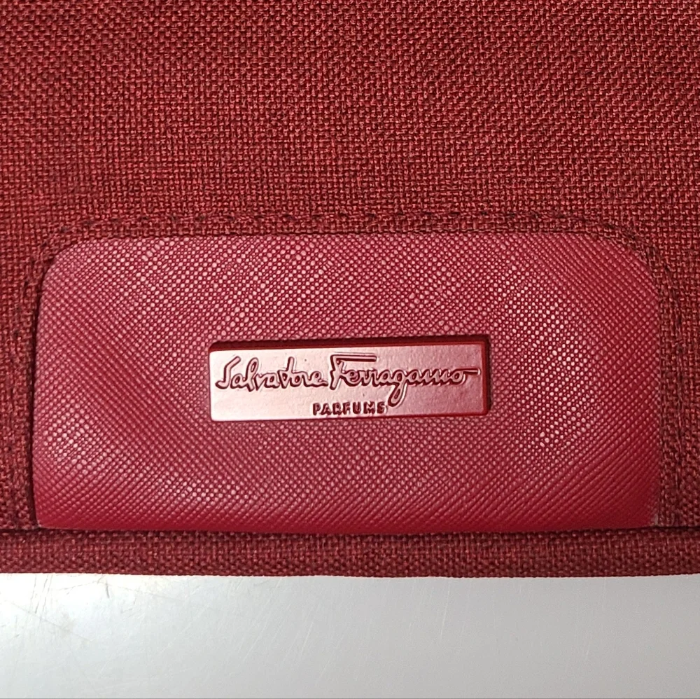 Salvatore Ferragamo Parfums Special Edition Burgundy Red Avianca Accessory Case